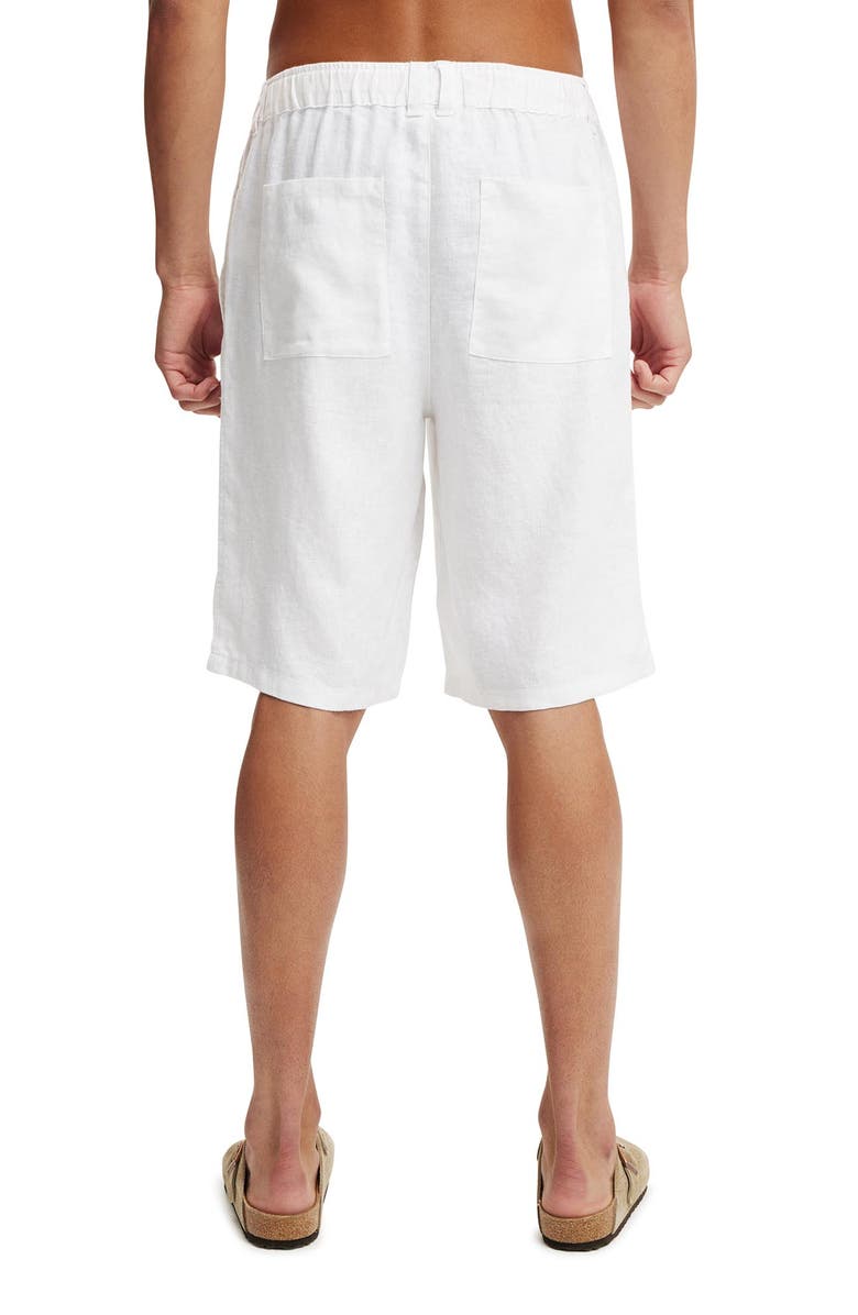 Cotton On Men's Baggy Linen Short, Alternate, color, White