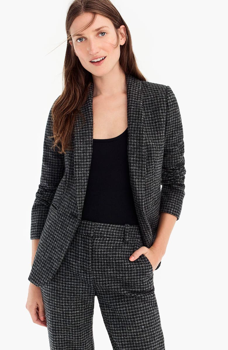 J.Crew Parke Houndstooth Wool Blazer, Alternate, color,
