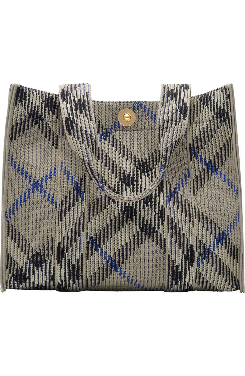 Burberry Small Check Knitted Tote, Main, color,