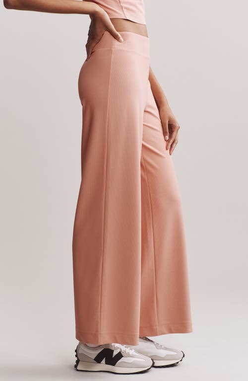 Rhone Ripple Wide Leg Sweatpants In Cameo Pink