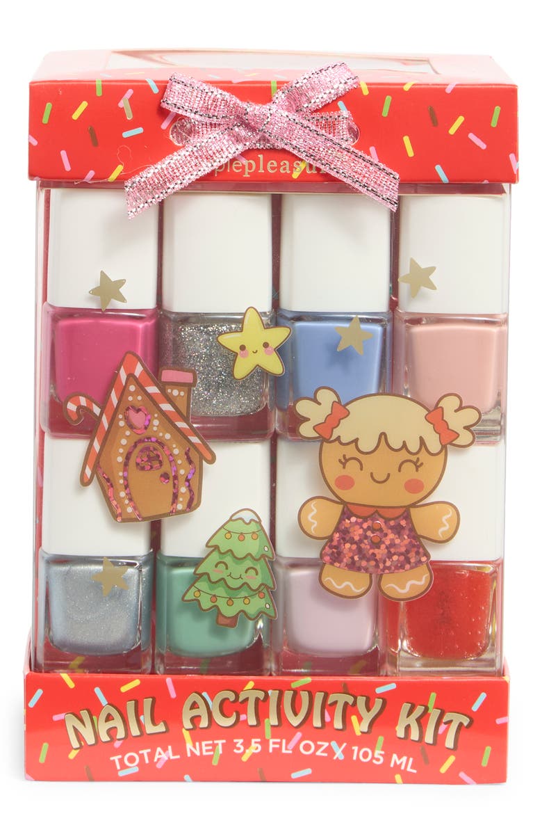 SIMPLE PLEASURES 14-Piece Assorted Nail Kit, Main, color, Multi Red