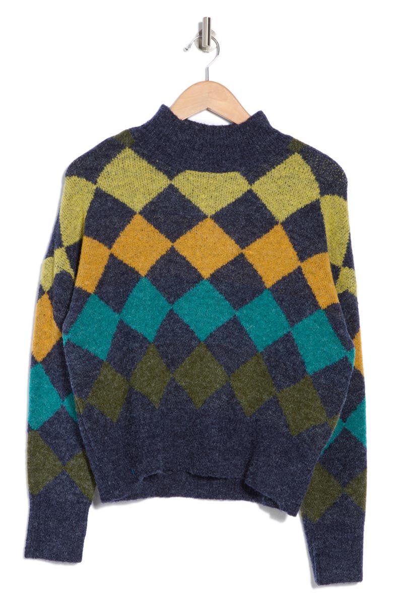 Joseph A Mock Neck Ombré Sweater, Alternate, color, 