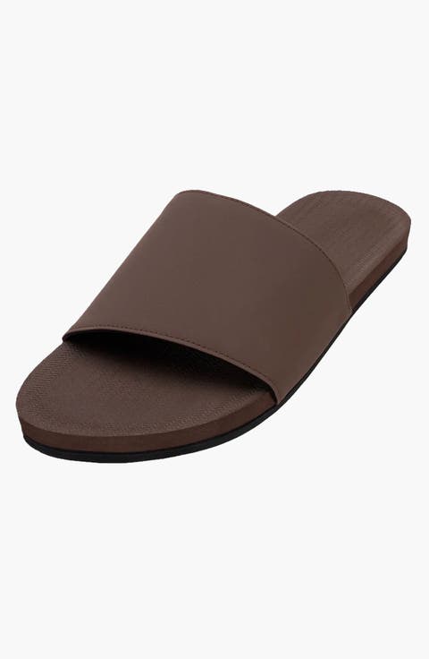 Responsibly-Made Tire Sole Slide Sandals (Male)