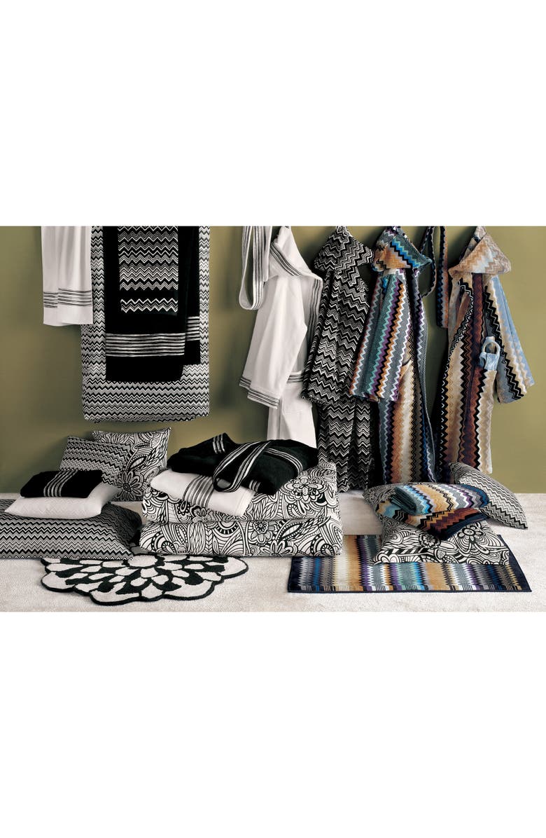 MissoniHome Missoni Keith Zigzag Hooded Bath Robe, Alternate, color, 