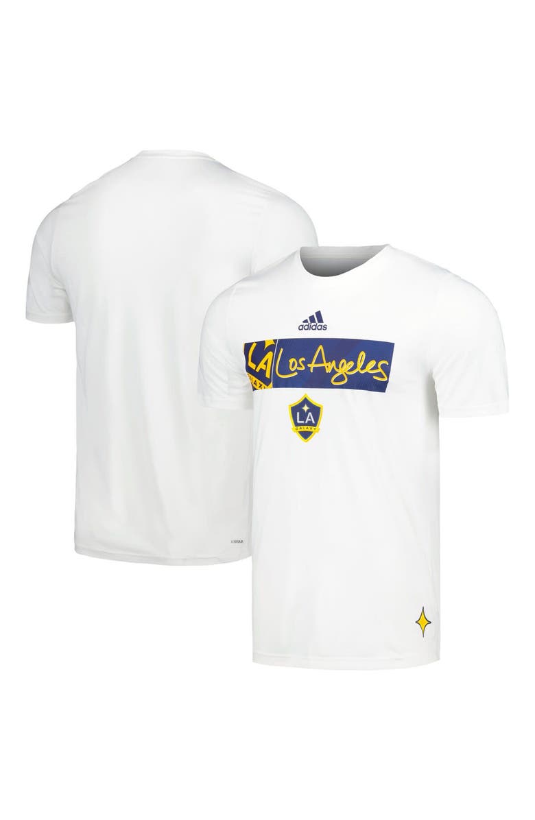 adidas Men's adidas White LA Galaxy 2024 Jersey Hook AEROREADY T-Shirt, Main, color, 