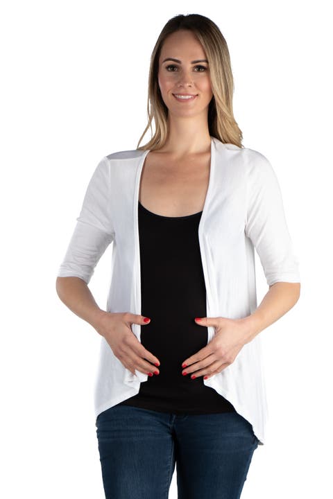 Maternity Elbow Length Sleeve Open Cardigan