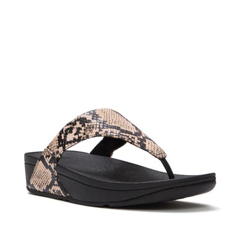 Lulu Snake Toe-Post Sandals