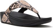 FitFlop Lulu Snake Toe-Post Sandals
