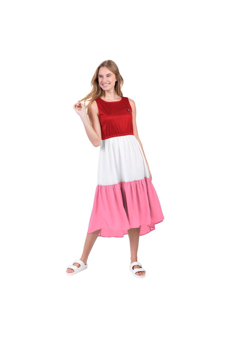 Women's G-III 4Her by Carl Banks Red/White Tampa Bay Buccaneers 12th Inning Colorblock Dress, Alternate, color, Red