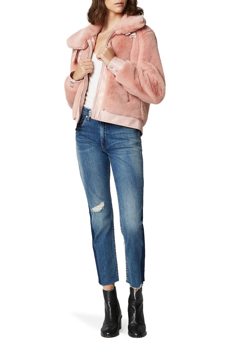 Faux Fur Jacket, Alternate, color, INTERNET HOBO