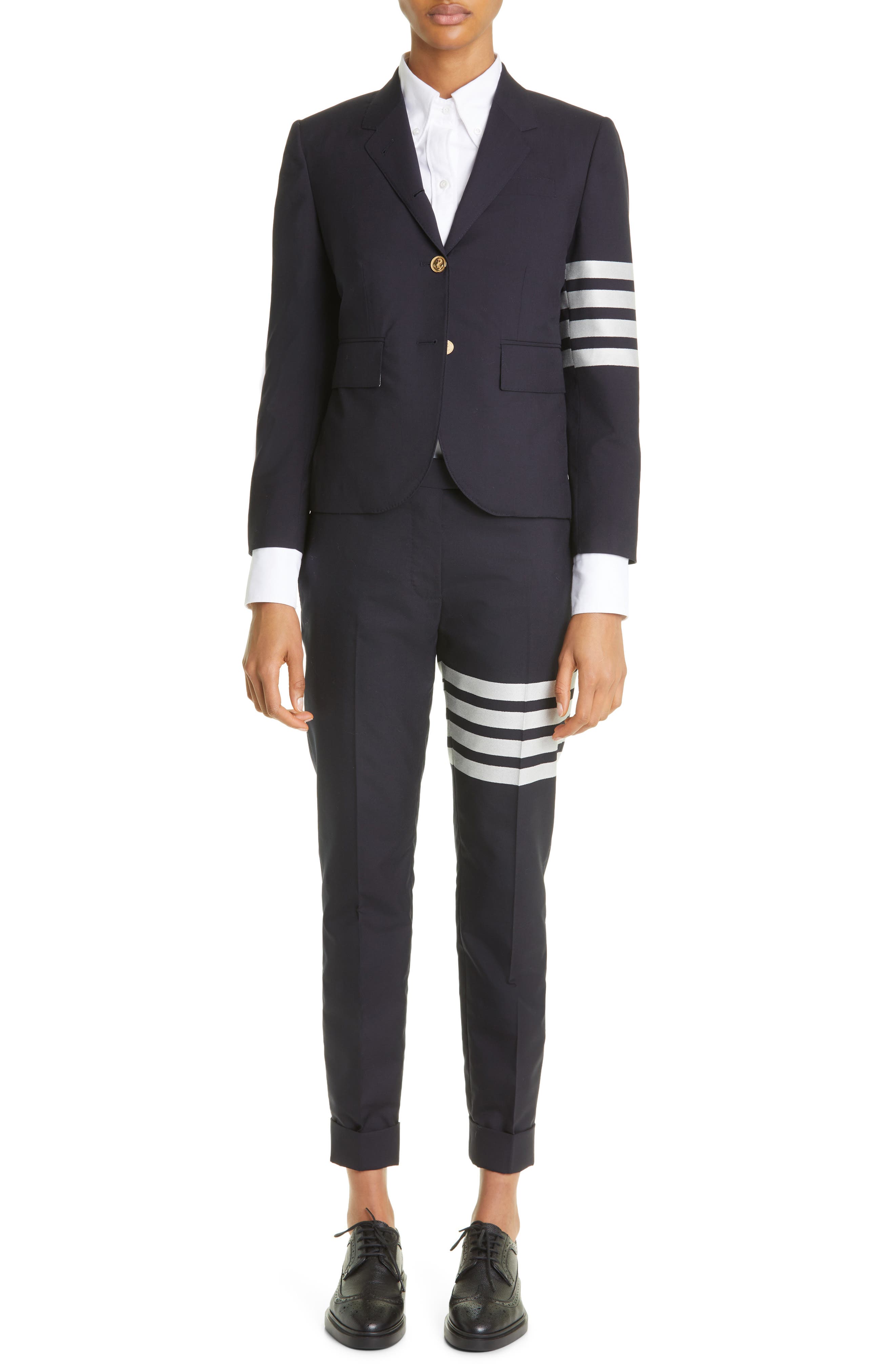 Stripe High Armhole Wool Sport Coat - image 4