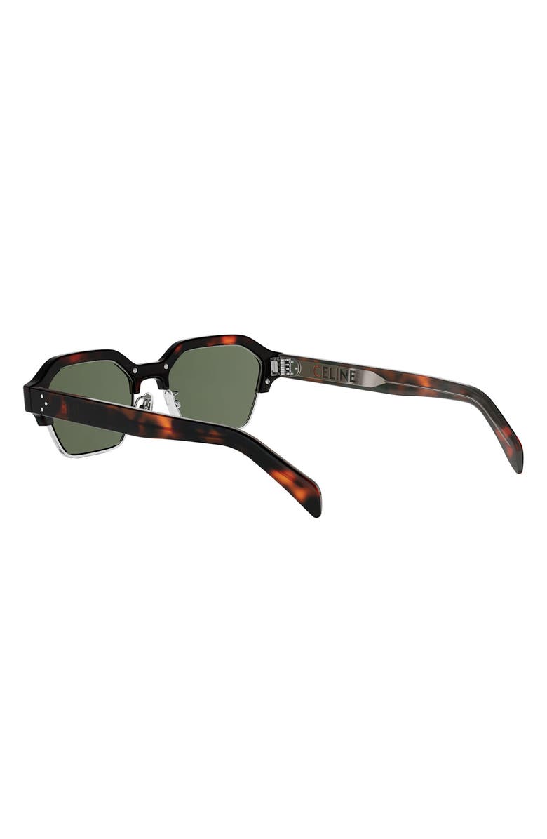 CELINE Combi 53mm Geometric Sunglasses, Alternate, color, Dark Havana / Green