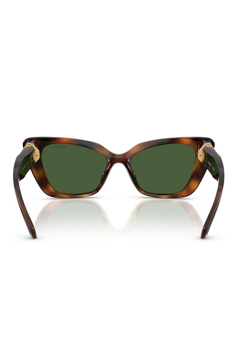 54mm Cat Eye Sunglasses, Alternate, color, HAVANA / DARK GREEN