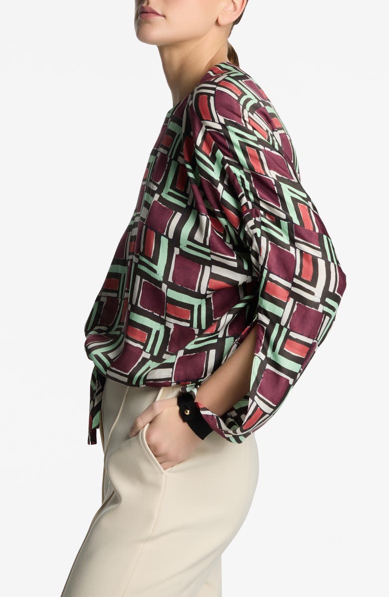St. John Collection Painted Geometric Print Dolman Sleeve Top, Alternate, color, 