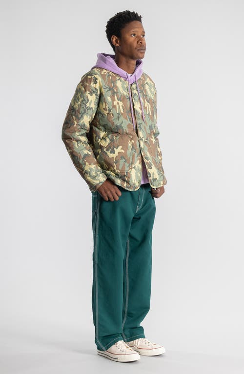 Stan Ray Reversible Quilted Liner Jacket In Green