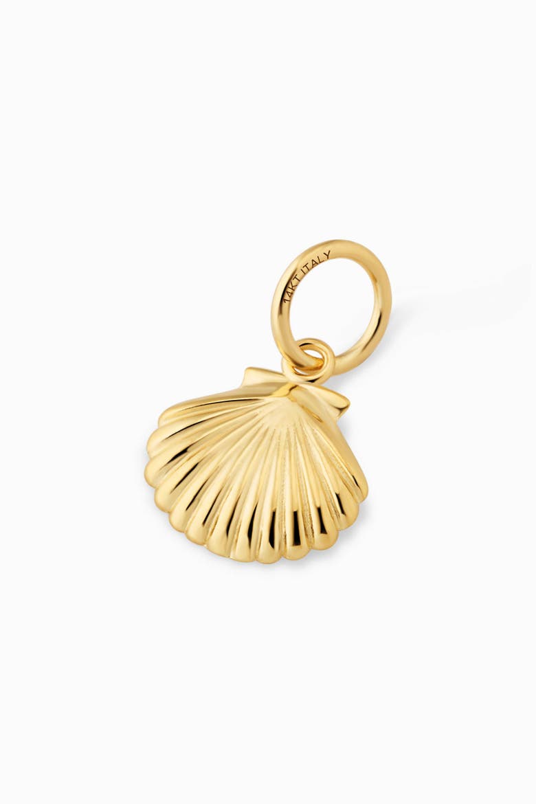 14K Yellow Gold Seashell Pendant Charm, Alternate, color, Yellow Gold