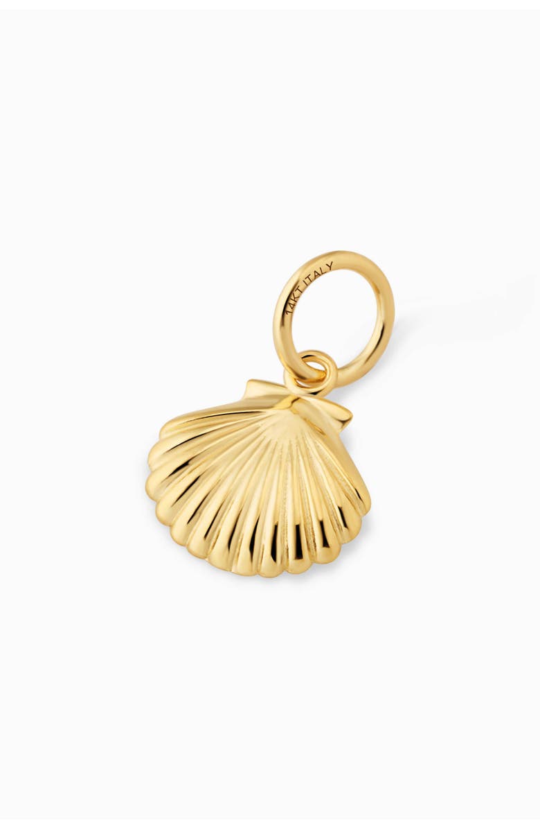 Oradina 14K Yellow Gold Seashell Pendant Charm, Alternate, color, Yellow Gold