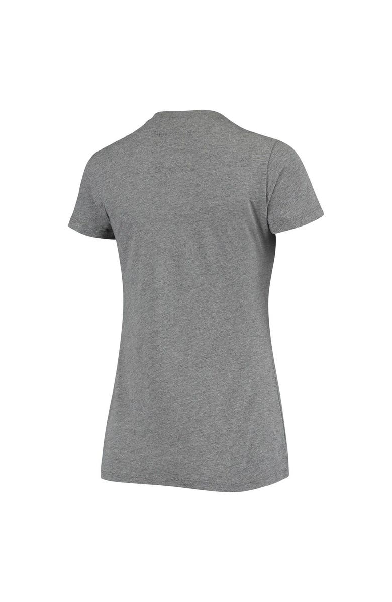 HOMEFIELD Women's Homefield Heathered Gray Purdue Boilermakers Vintage Swingin' Pete Tri-Blend T-Shirt, Alternate, color, 