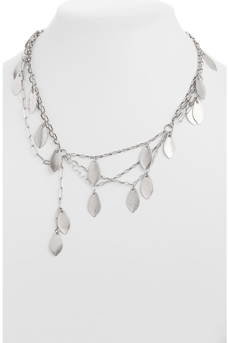 Layered Necklace, Main, color, SILVER