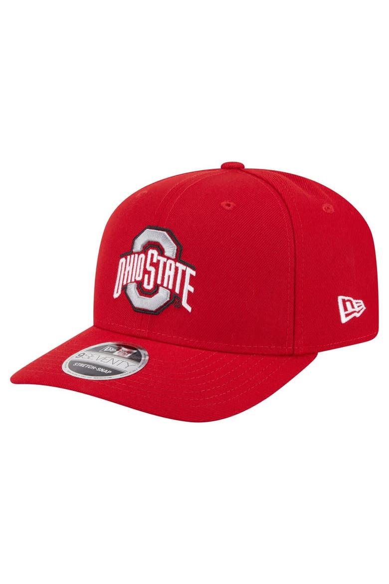 Men's New Era  Scarlet Ohio State Buckeyes Team Collective 9SEVENTY Stretch-Snap Adjustable Hat, Main, color, Scarlet