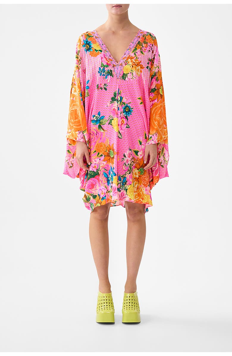 Camilla T-Shape Short Kaftan, Main, color, Illustration Nation
