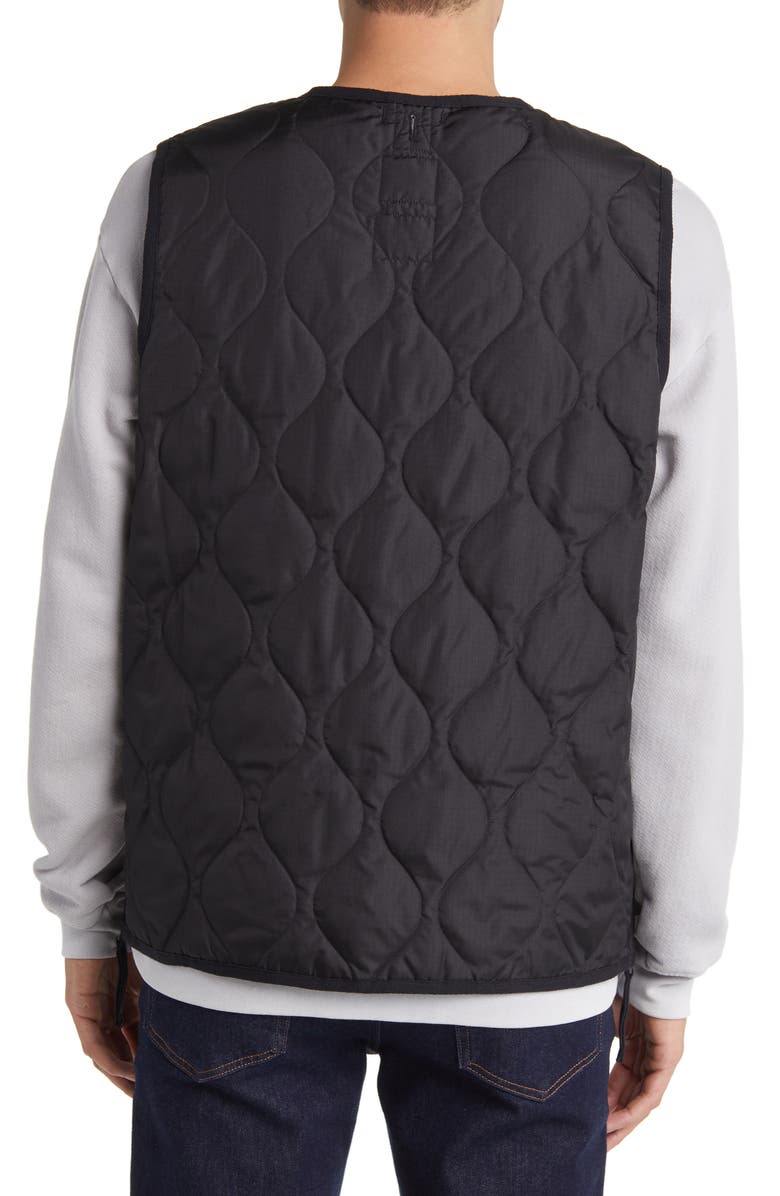 TAION Military Onion Quilt Water Repellent 800 Fill Power Down Vest, Alternate, color, Black