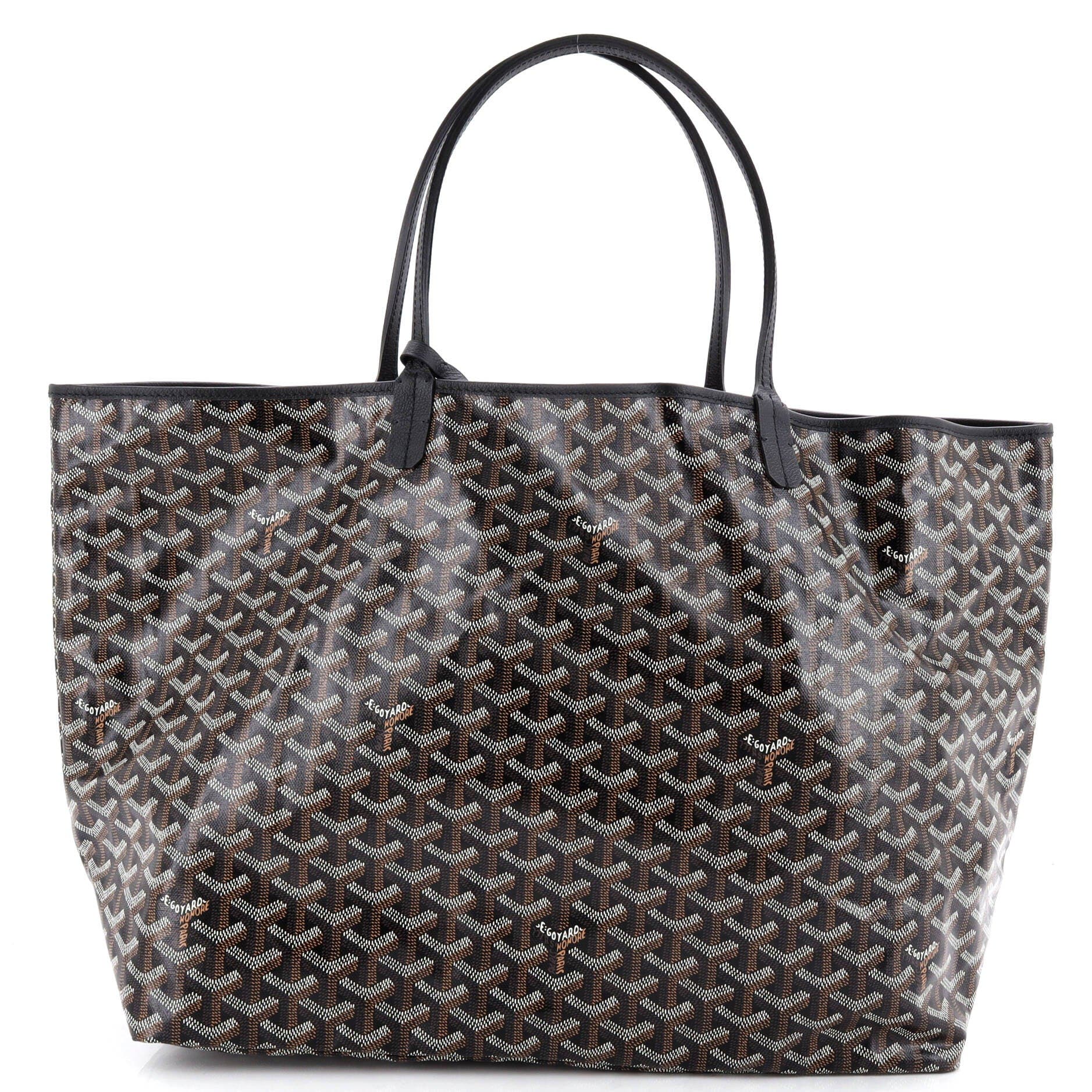 Pre-Owned Goyard Saint Louis Tote Coated Canvas GM, Alternate, color, Black