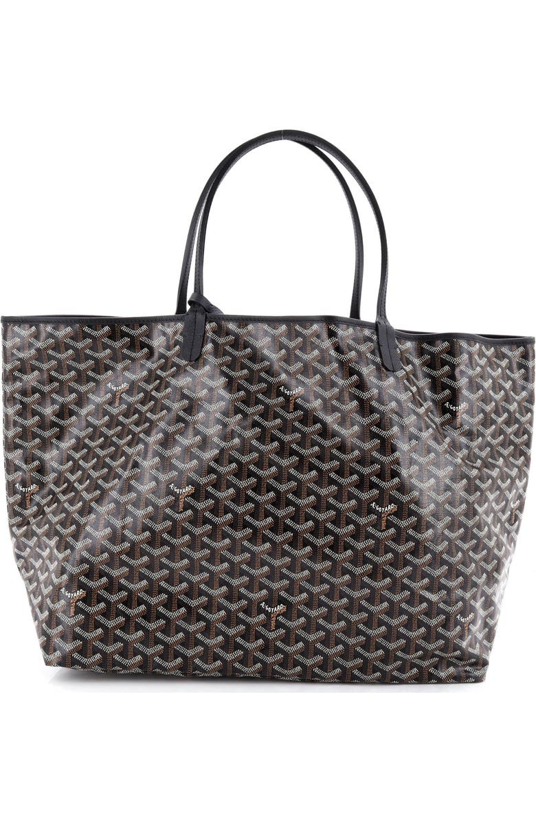 Pre-Owned Goyard Saint Louis Tote Coated Canvas GM, Alternate, color, Black