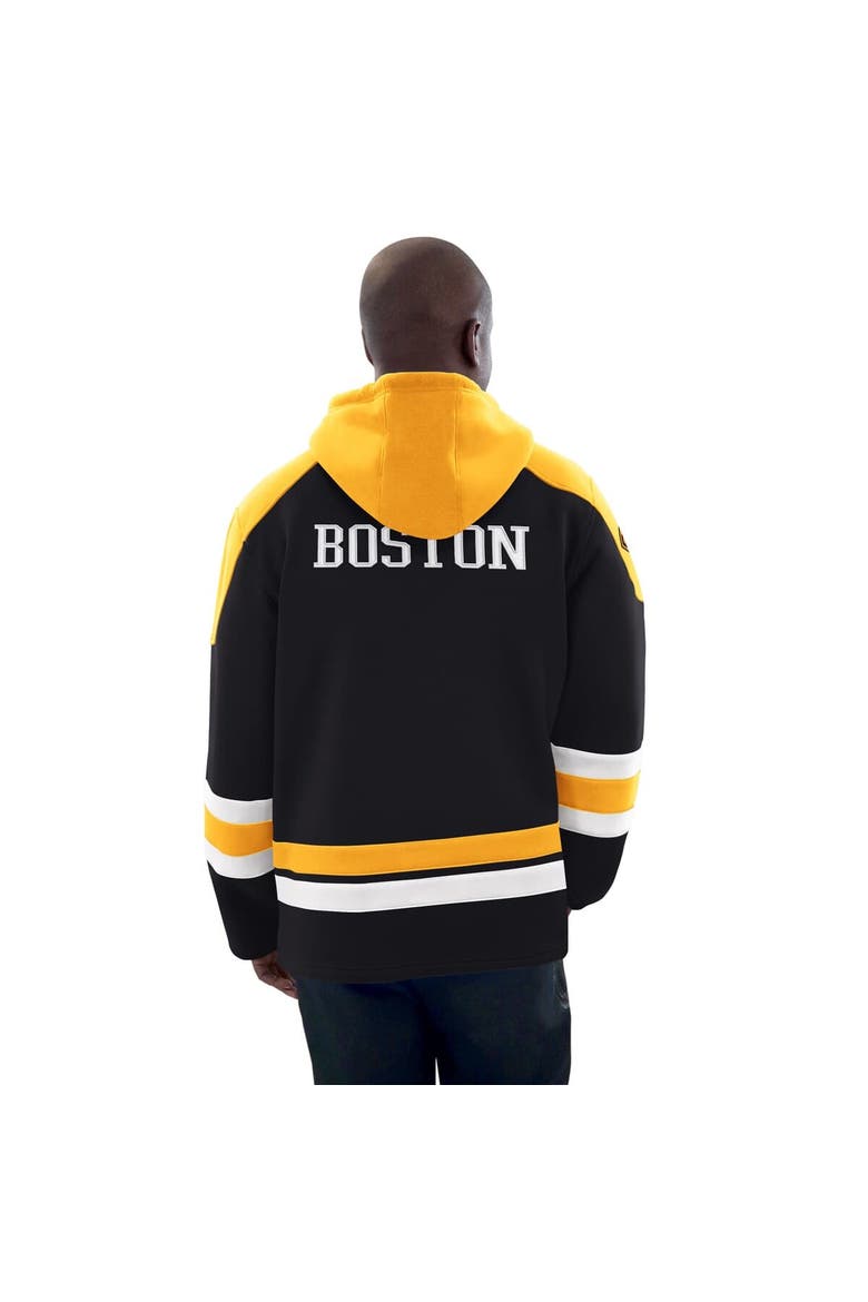 Men's Starter Black/Gold Boston Bruins Hockey Pullover Hoodie, Alternate, color, Black