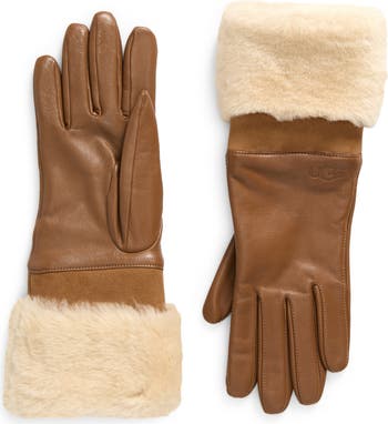 UGG on sale MEN SHEEPSKIN GLOVES LEATHER TRIM L