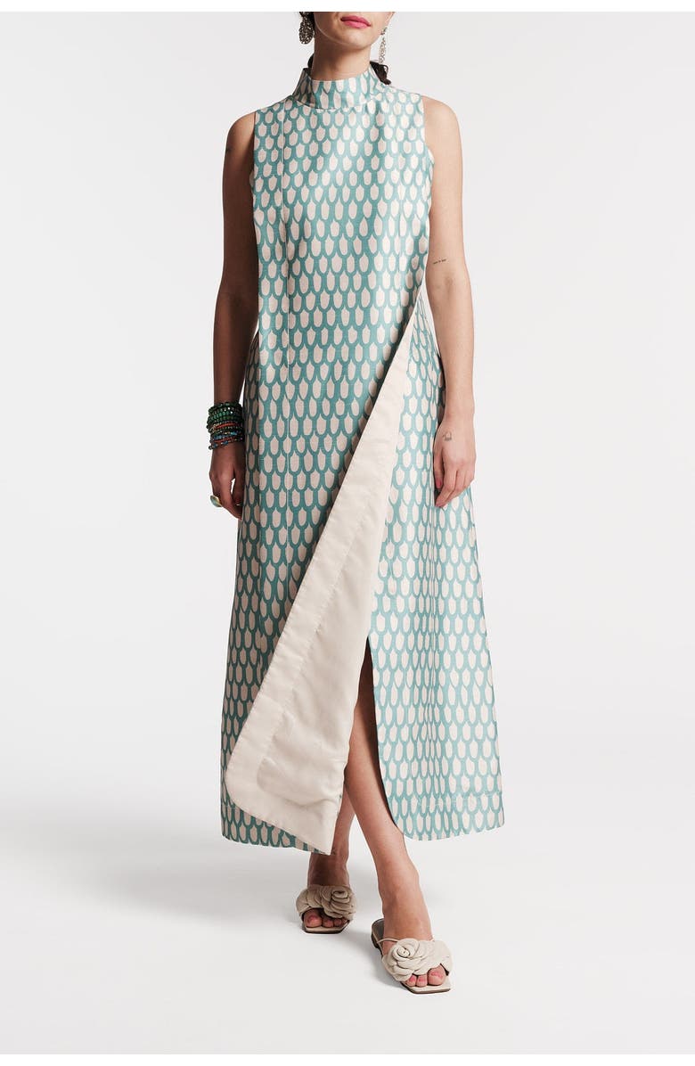 Frances Valentine Carlyle Maxi Loop Print Dress, Alternate, color, Air Blue/Oyster