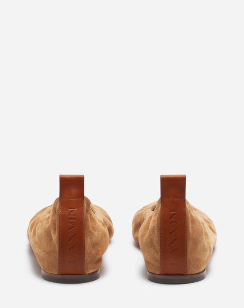 Lanvin La Ballerine En Suede Pour Femme In Brown