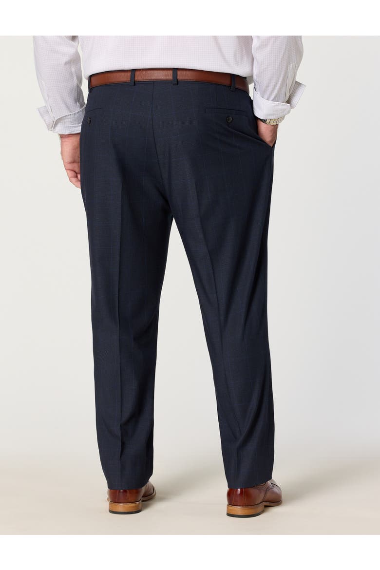 Big & Tall Houndstooth Windowpane Suit Pants, Alternate, color, BLUE