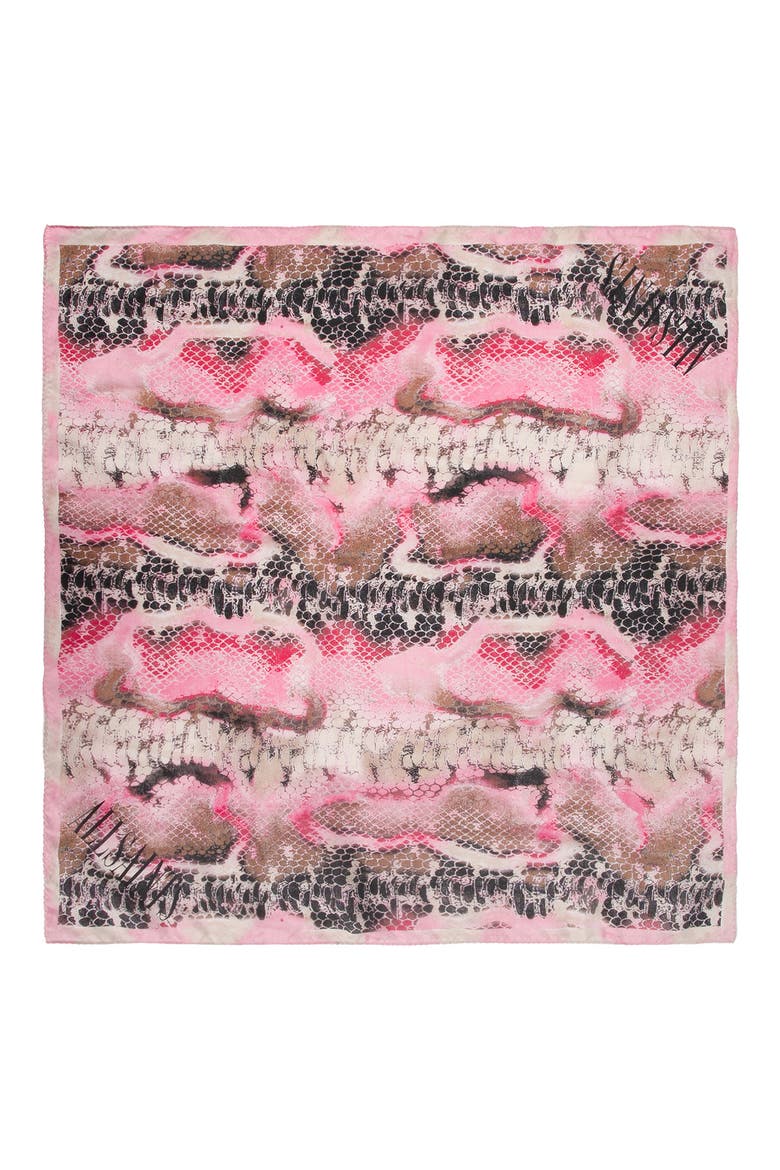 Aeturnum Silk Bandana Scarf, Alternate, color, PINK