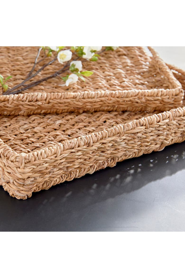 Seagrass Rectangular Trays St/2, Alternate, color, Brown