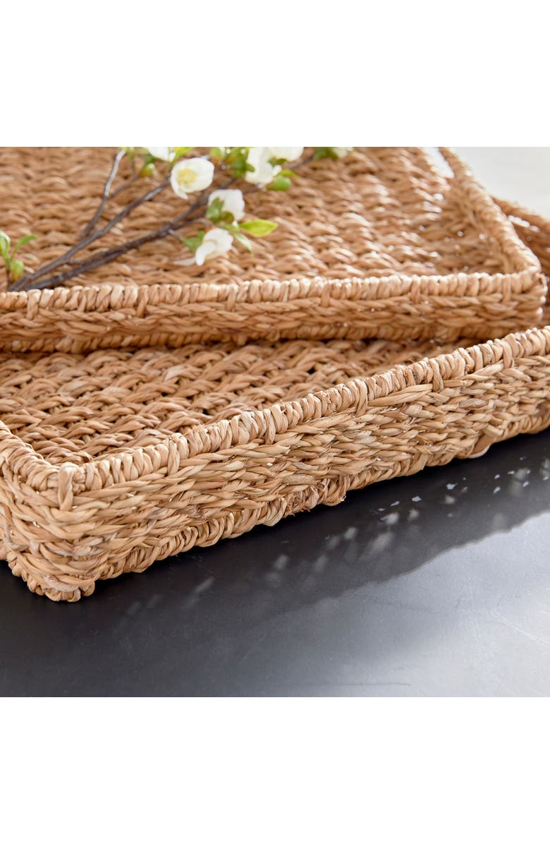Napa Home & Garden Seagrass Rectangular Trays St/2, Alternate, color, Brown