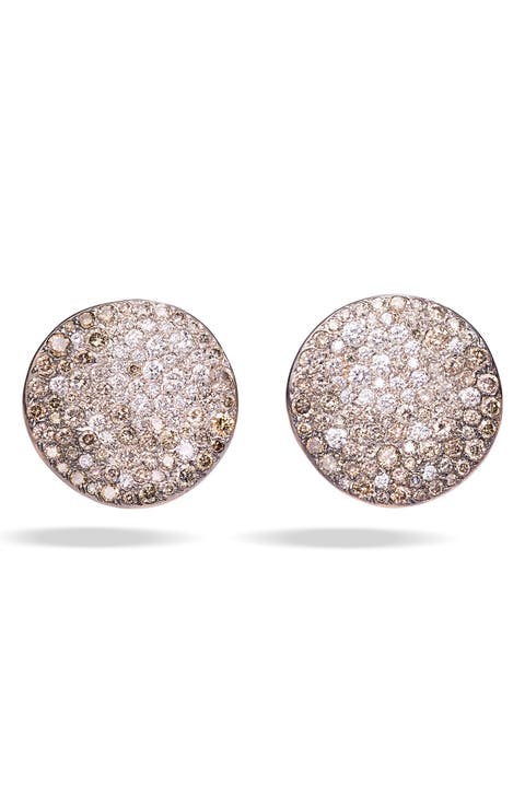 Sabbia Diamond Pavé Stud Earrings