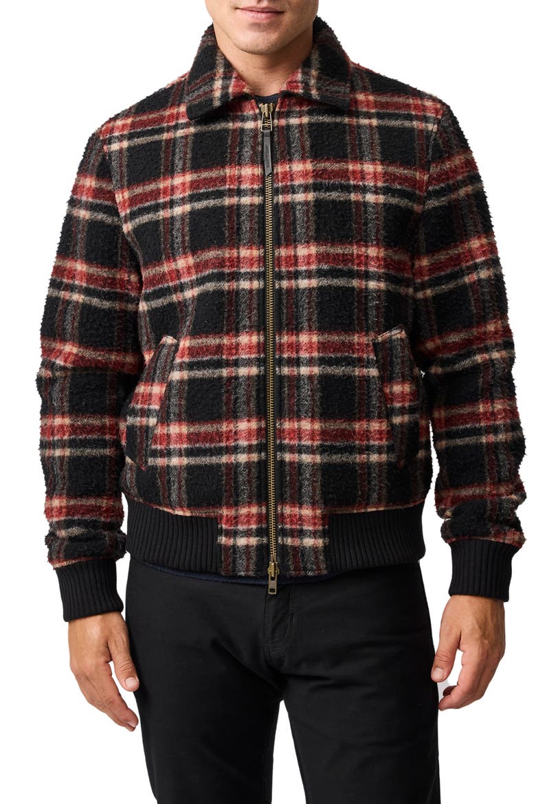 Rigney Wool Blend Bomber Jacket, Main, color, MIDNIGHT