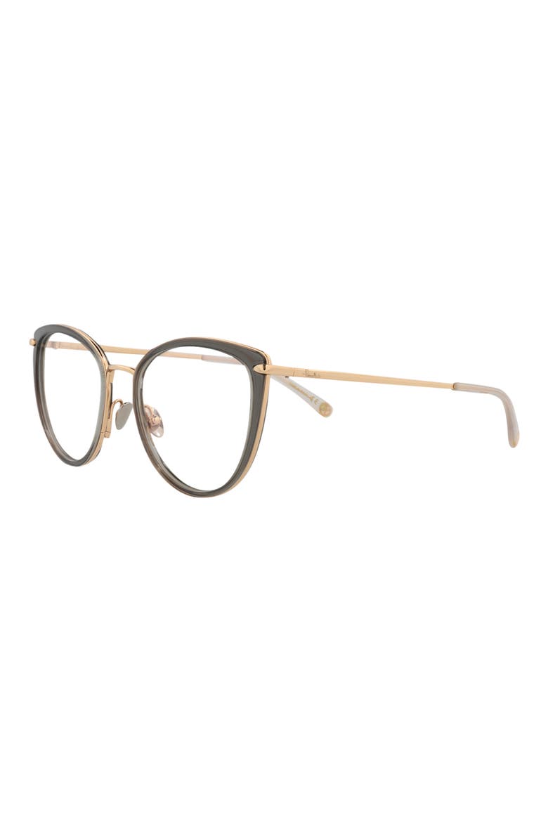 Novelty 54mm Cat Eye Optical Glasses, Alternate, color, GREY GOLD TRANSPARENT
