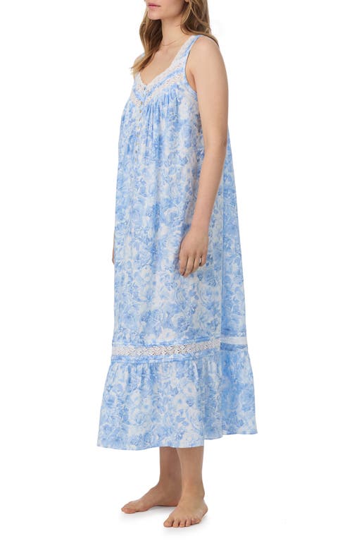 Eileen West Floral Print Cotton Lawn Ballet Nightgown