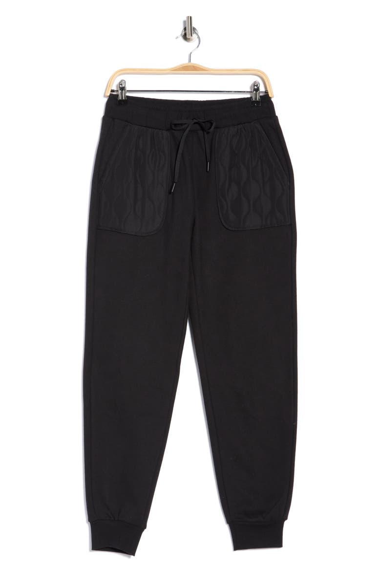 Silicon Fleece Joggers, Alternate, color, BLACK