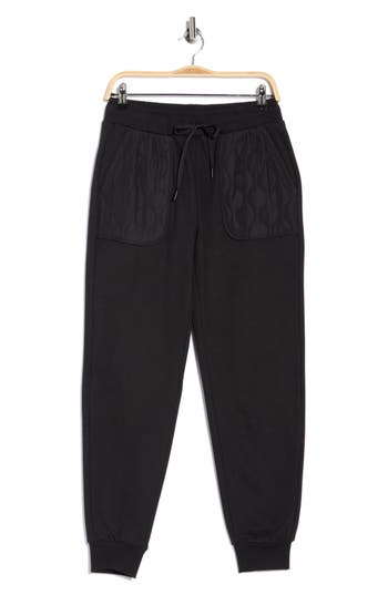 90 Degree By Reflex Silicon Fleece Joggers In Black