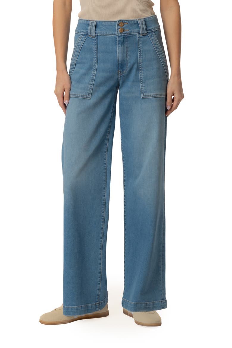 Jodi High Waist Wide Leg Utility Jeans, Main, color, DRAFT W/ MEDIUM