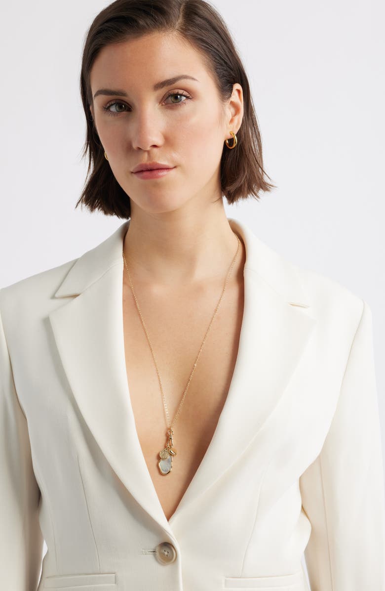 Nordstrom Collected Mother-of-Pearl Charm Necklace, Alternate, color,