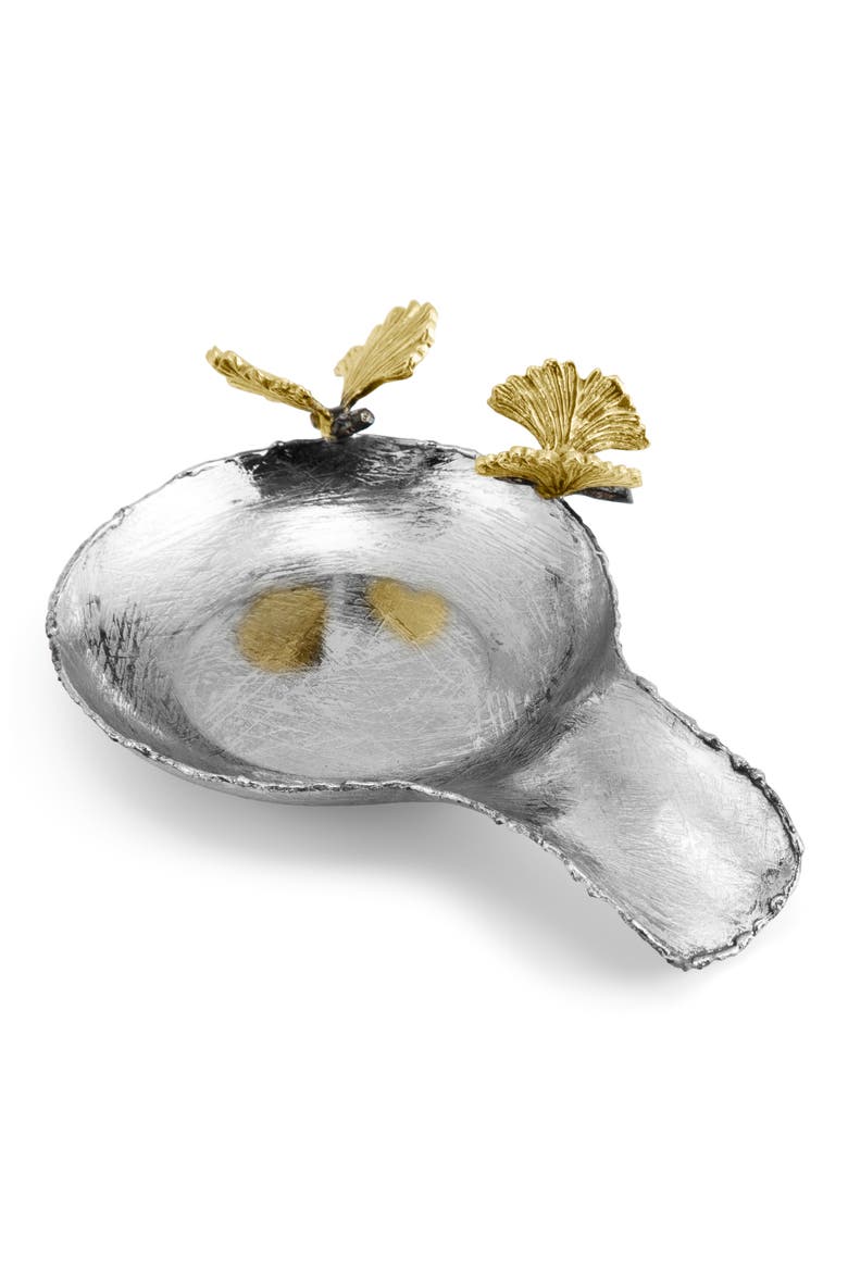 Butterfly Ginkgo Spoon Rest, Alternate, color, SILVER/ GOLD
