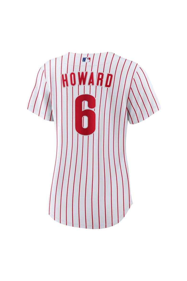Women's  Nike Ryan Howard White Philadelphia Phillies Replica Jersey, Alternate, color, White