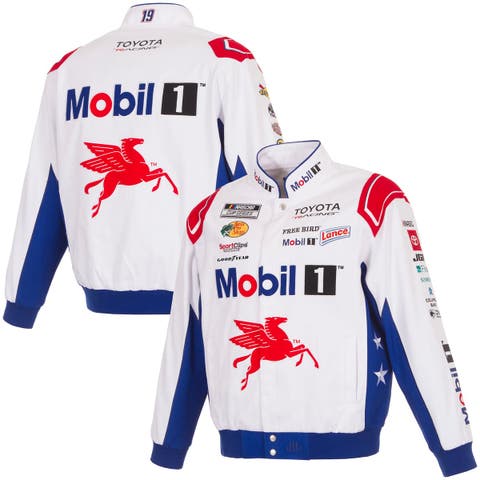Men's JH Design White Chase Briscoe 2026 Mobil Full-Snap Twill Racing Jacket