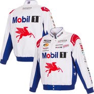 JH DESIGN Men's JH Design White Chase Briscoe 2026 Mobil Full-Snap Twill Racing Jacket