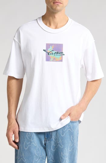 Vans Down The Rabbit Hole Oversize Graphic T-shirt In White