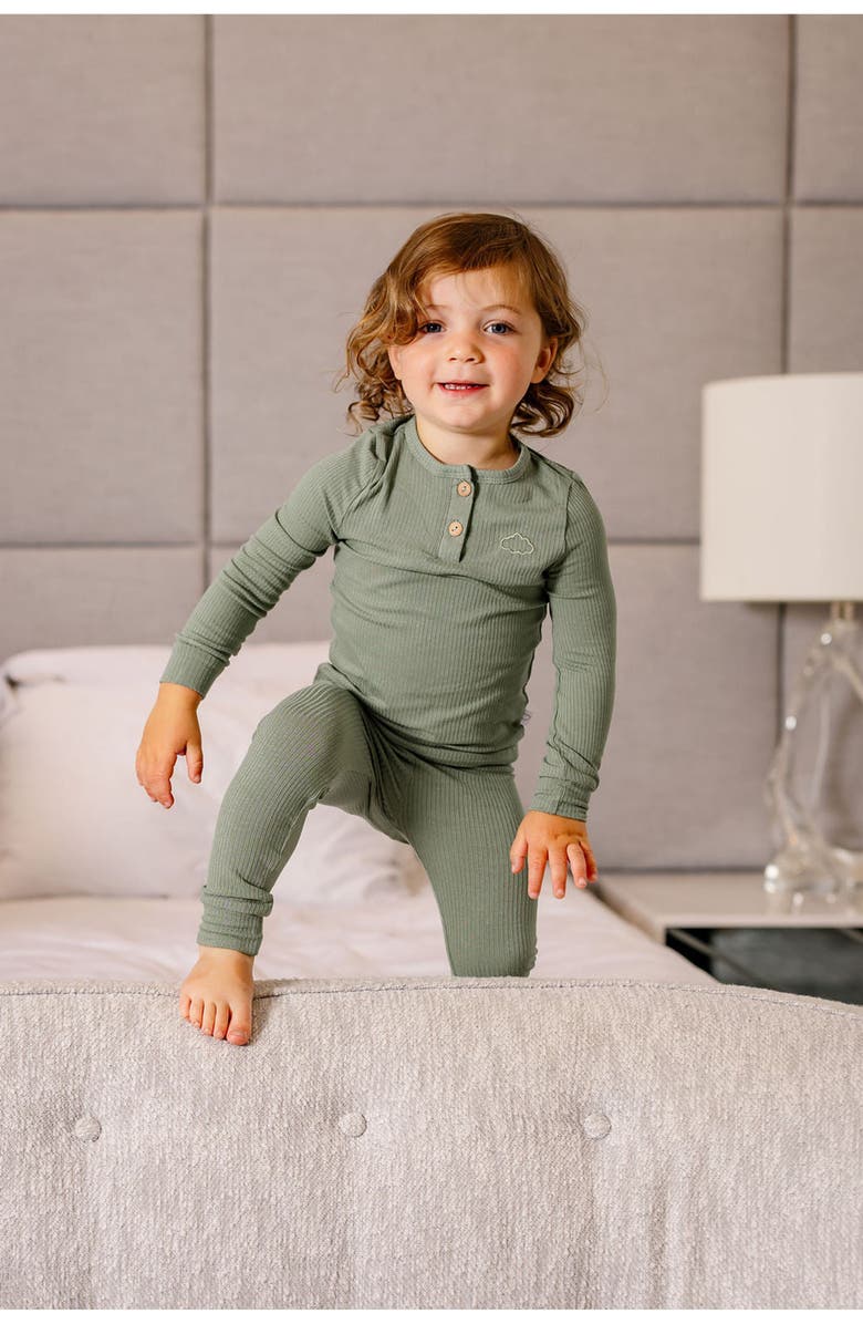 Pouf Boys Henley PJ, Alternate, color, Sage